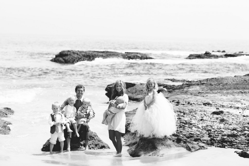 Wallace Family; Laguana Beach; family fun; five kids; One Glass Slipper; tide