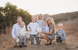 Wallace Family; One Glass Slipper; Fall photo shoot; canyon; five kids