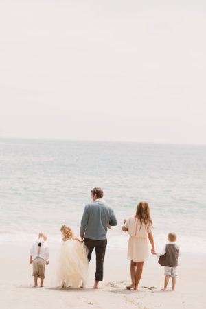 Wallace Family; Laguana Beach; One Glass Slipper; ocean ; five kids