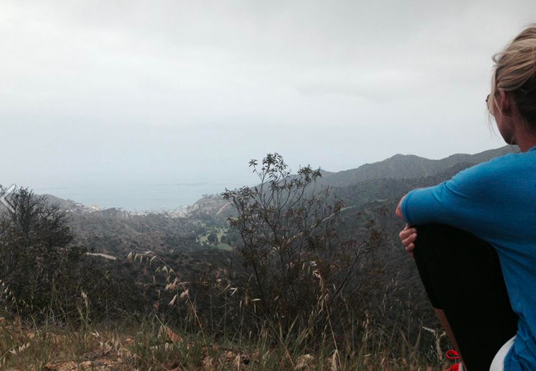 Meg Wallace; hiking; one glass slipper; time to reflect; ocean and mountains; Catalina Island
