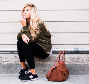 army green bomber | meg marie wallace | spring outfit