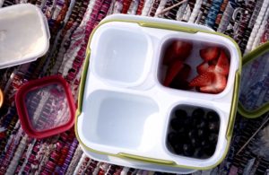 spring time fruit dip; simple snacking with rubbermaid