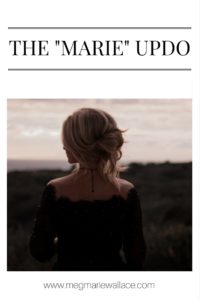 the "marie" updo by meg marie wallace