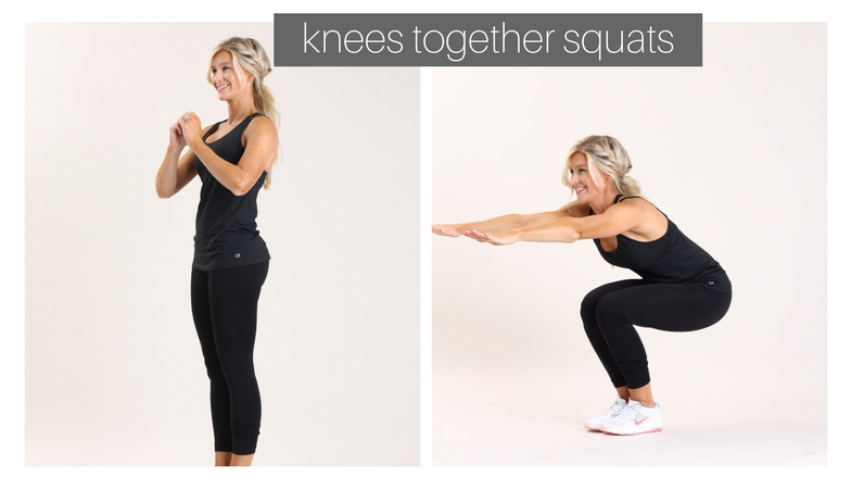 knees together squats