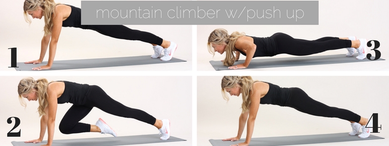 mountain climber with push up