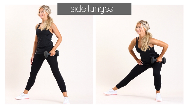 side lunges | meg marie fitness | fit for a purpose | 12 week workout plan