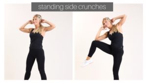 standing side crunches
