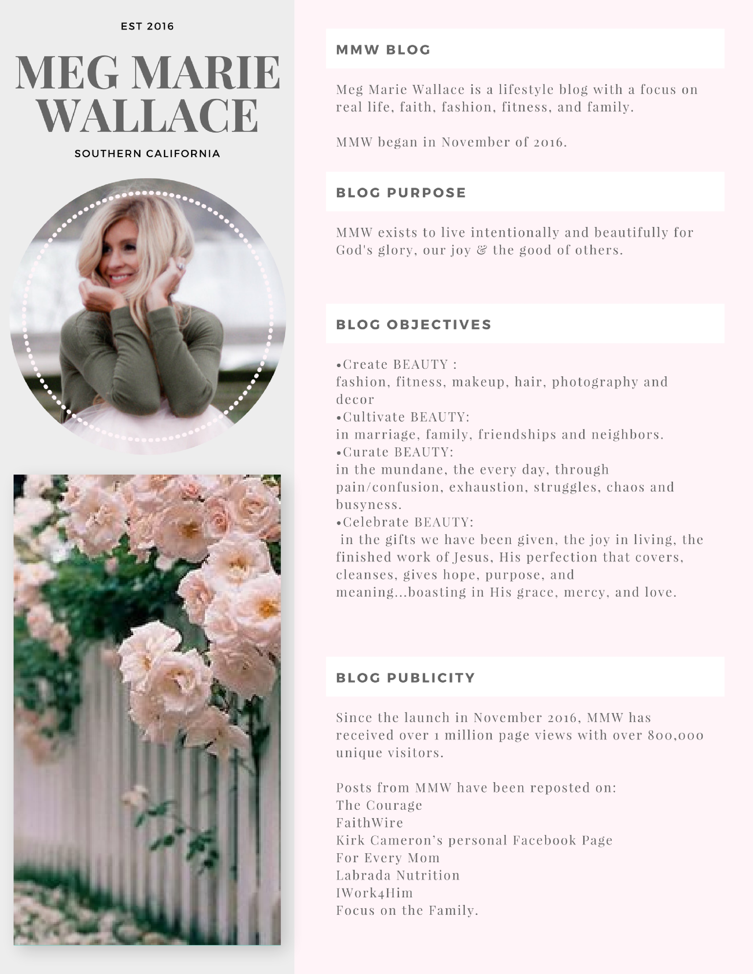 Meg Marie Wallace media pages