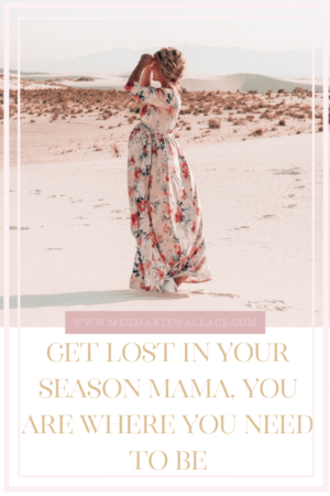get lost in your season mama, you are where you need to be |. meg marie wallace 